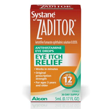 Systane Zaditor 12 Hour Antihistamine Eye Drops, .017 fl oz