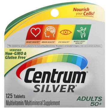 Centrum Silver Adults 50Plus Multivitamin Tablets, 125-Count