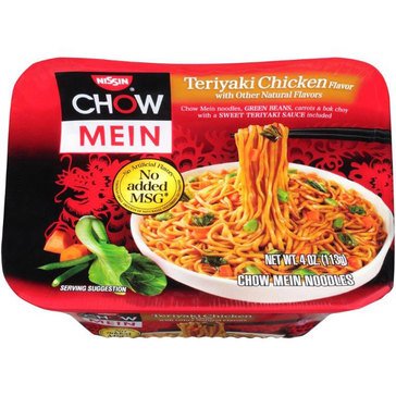 Nissin Chow Mein Teriyaki Chicken Noodles Bowl, 4oz