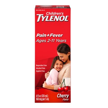 Tylenol Children's 2+ Pain & Fever Relief Cherry Blast Oral Suspension, 4 fl oz