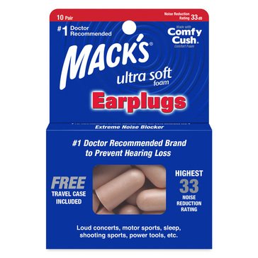 Macks Ultra Soft Foam Earplugs, 10 Pair