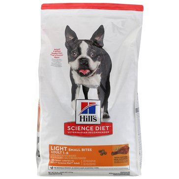 Hill's Science Diet Canine Adult Light Small Bites Dog Food, 17.5 lbs