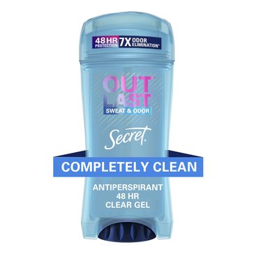 Secret Outlast Antiperspirant Deodorant Gel Completely Clean 2.6oz