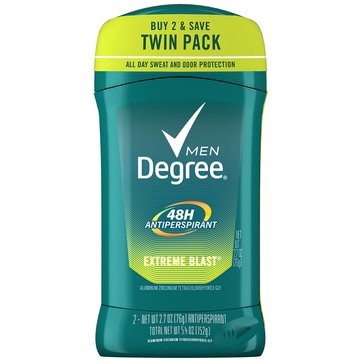 Degree Men's Antiperspirant Deodorant Extreme Blast 2.7oz Twin Pack