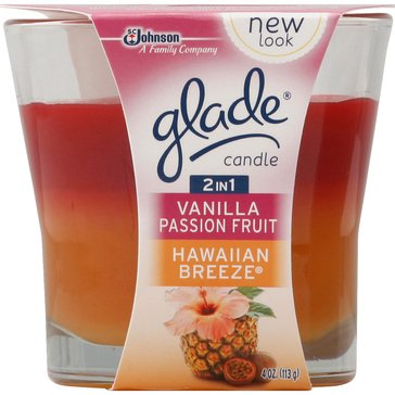 Glade Vanilla Passion Fruit and Hawaiian Breeze Candle 2in1
