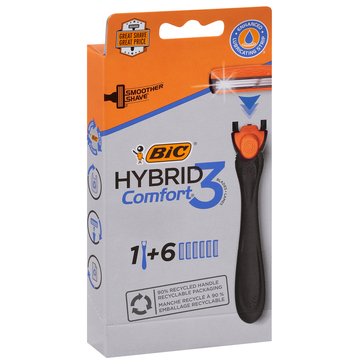 Bic Hybrid 3 Advance Handle with 6 Cartridges