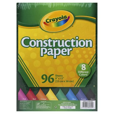 Crayola Assorted Construction Paper, 96-count 