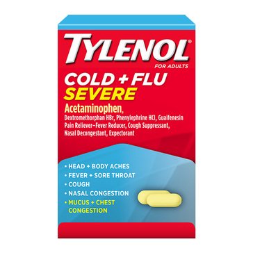 Tylenol Cold & Flu Severe 325mg Caplets, 24-count