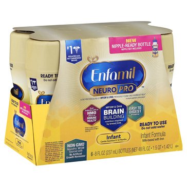 Enfamil Premium NeuroPro Infant Ready To Use 6-Pack Baby Formula, 8oz 