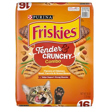 Purina Friskies Griller's Blend Dry Cat Food, 16lb