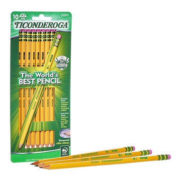 Dixon Ticonderoga #2 Sharpened Wood Pencils, 10-count