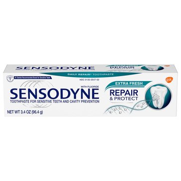 Sensodyne Repair and Protect Extra Fresh Toothpaste, 3.4oz