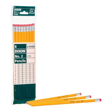 Dixon #2 Yellow Wood Pencils, 8-count
