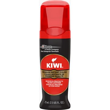 Kiwi Instant Shine and Protect Black Liquid Shoe Polish, 2.5 oz