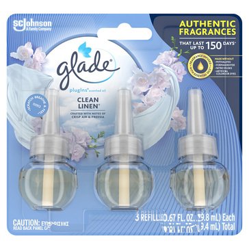 Glade Plugins Clean Linen Scented Oil Refill