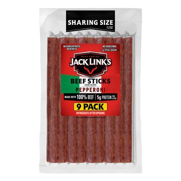 Jack Link's Pepperoni Beef Sticks, 9-Pack