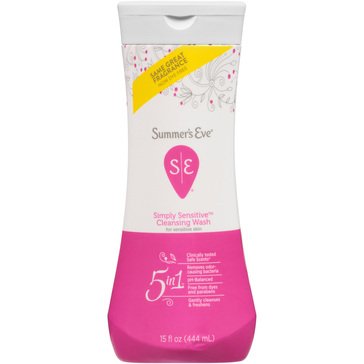 Summer's Eve Simply Sensitive Cleansing Wash, 15 fl oz