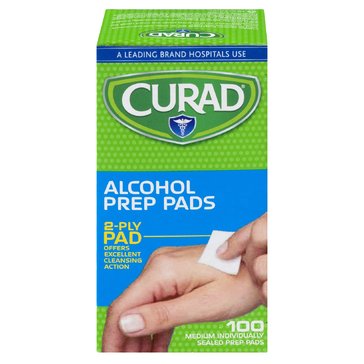 Curad Alcohol Swabs, Sterile, 2Ply Thin, 100-Count