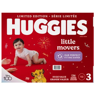 Huggies Little Movers 124-Count Giant-Pack Diapers, Size 3