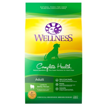 Wellness Complete Health Adulte Lamb Dog Food, 30 lbs