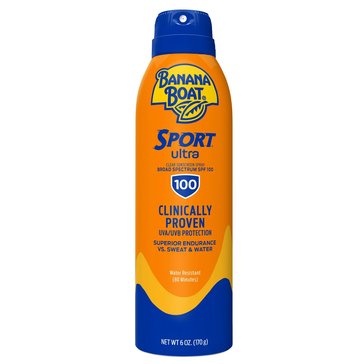 Banana Boat Ultra Mist Sport Performance Clear Spray SPF100, 6oz