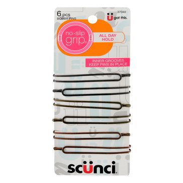 Scunci No Slip Split Oval Bobby Pins 6-Pack