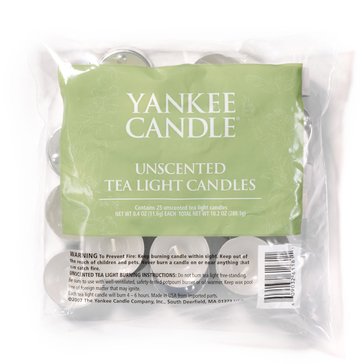 Yankee Candle Unscented Tea Light Candles