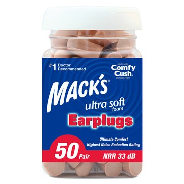 Mack's Safesound Ultra Soft Foam Earplugs, 50 Pairs