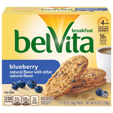 Belvita Blueberry Breakfast Biscuits, 5-count