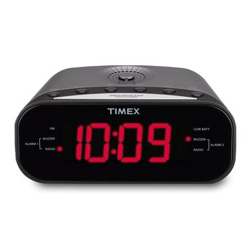 TIMEX T231G AM/FM DUAL ALARM CLOCK RADIO W/1.2