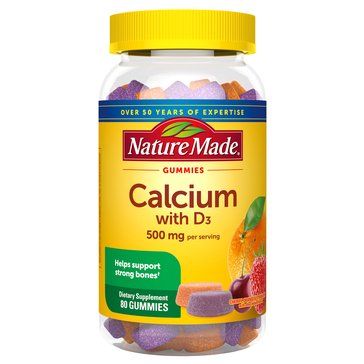 Nature Made Adult Calcium Gummies, 80-Count