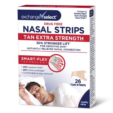 Exsel Tan Large Nasal Strips, 26-count