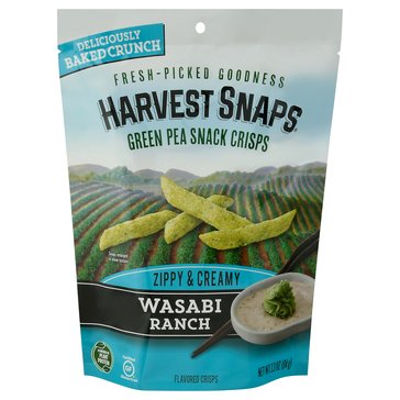 Harvest Snaps Wasabi Ranch Green Pea Snack Crisps, 3.3oz