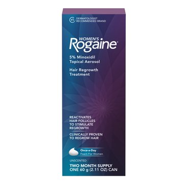 Women's Rogaine 5% Minoxidil Foam Hair Regrowth Treatments 2-Month Supply 2.11oz