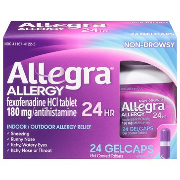 Allergra Gel Cap Blister, 24-Count