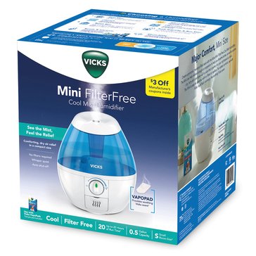 Vicks Mini Filter Filter Free Cool .5 Gallon Mist Humidifier