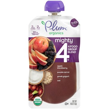 Plum Organics Mighty 4 Carrots, Berry and Guinoa Greek Yogurt Toddler Food