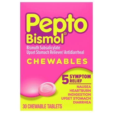 Peptol Bismol Chewable Tablets, 30-count