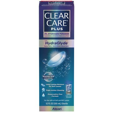 Clear Care Plus with Hydraglyde For Soft Lenses, 12 fl oz