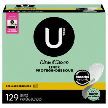 U by Kotex Regular Unscented Liners, 129 count