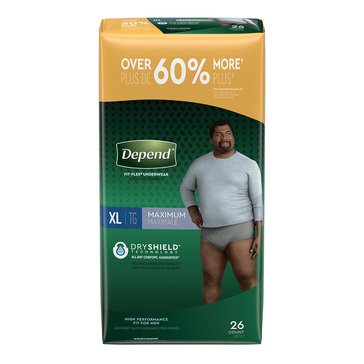 Depend Men's Fit-Flex XL Value Pack Underwear, 26-count