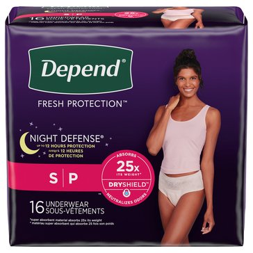 Depend Underwear Overnight Women Small 16ct