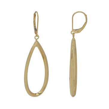 14K Dangle Hoop Earrings