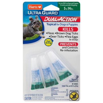 Hartz Ultraguard Action Drops Flea & Tick,5-14 lbs