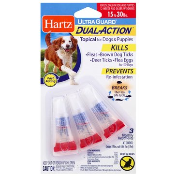 Hartz Ultraguard Action Drops Flea & Tick, 15-30 lbs