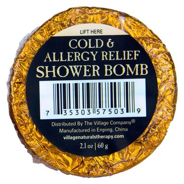 Village Naturals Aches and Pains Cold and Allergy Shower Bomb 1ct