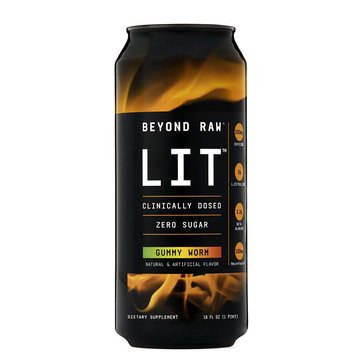 Beyond Raw Lit Preworkout RTD Gummy Worms, 16oz