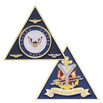 Challenge Coin Naval Air Station Oceana Triangle Coin