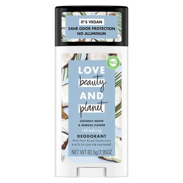 Love Beauty & Planet Deodorant Coconut Water 2.95oz