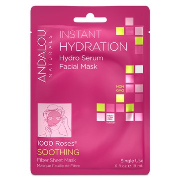 Andalou Naturals Instant Hydration Facial Sheet Mask 1ct